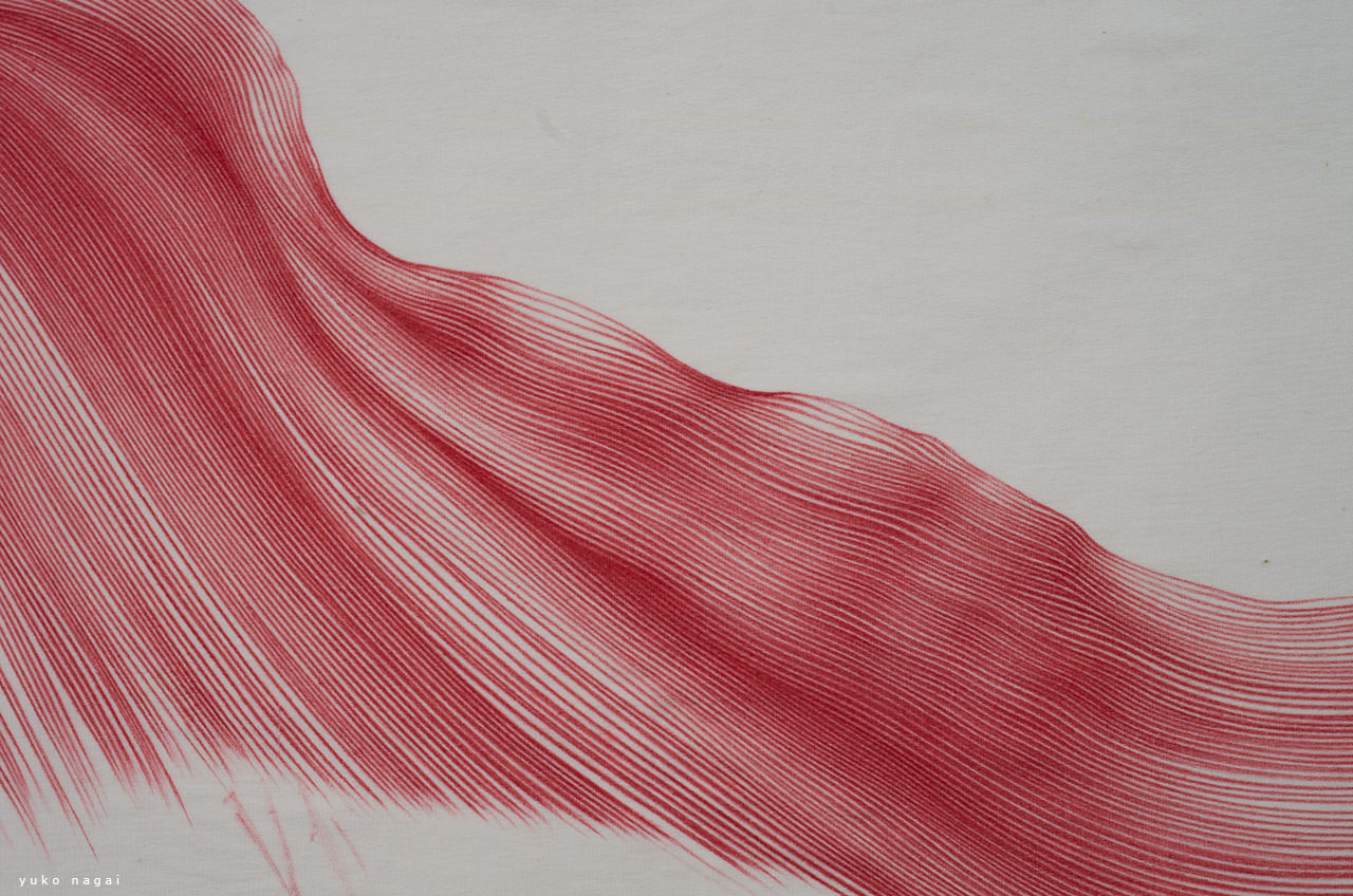 A flower petal dye drawing detail.